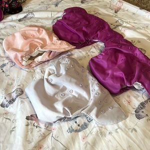 Bum Genius Elemental Organic Cotton All In One Cloth Diaper Lot